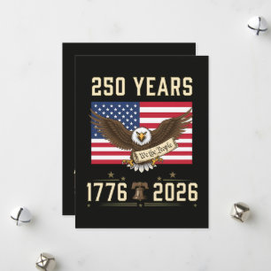250 Jahre amerikanisches Erbe 1776 2026 Feiertagskarte