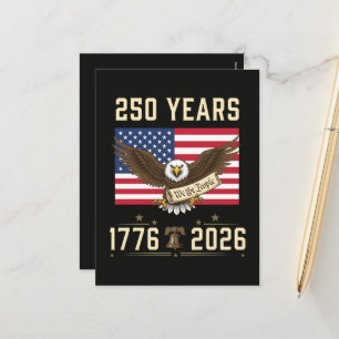250 Jahre amerikanisches Erbe 1776 2026 Feiertagspostkarte
