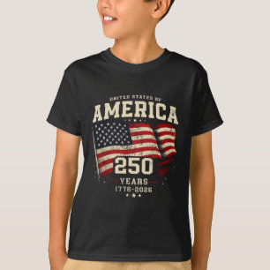 250 Jahre Amerikanisches Jubiläum USA-Flagge 1776 T-Shirt