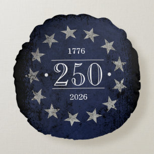 250 Jahre anpassbare amerikanische Flagge 2-seitig Rundes Kissen