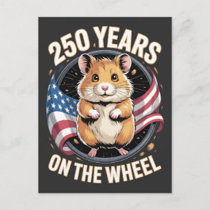 250 Jahre auf dem Rad Hamster-Kunst Postkarte