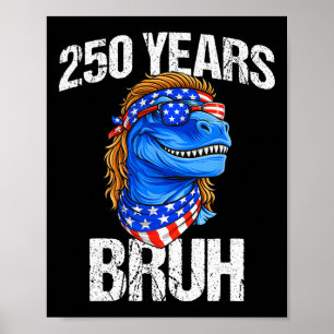 250 Jahre Bruh 4. Juli Trex Dinosaurier 250. Jubil Poster