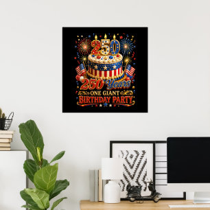250 Jahre ein gigantischer Geburtstag 250. Jubiläu Poster