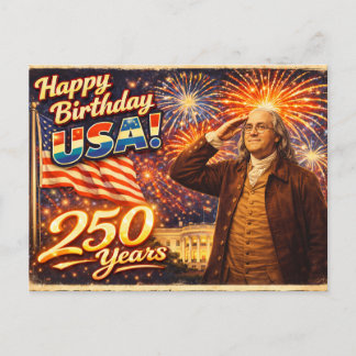 250 Jahre Exzellenz Benjamin Franklin USA Postkarte