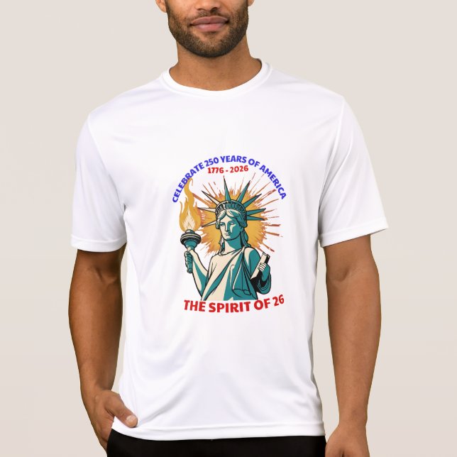 250 JAHRE FEIERLICHKEIT IN AMERIKA - DAS SPIRIT VO T-Shirt (Vorderseite)