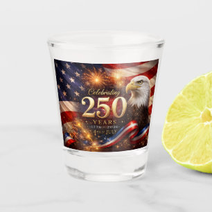 250 Jahre feiernde patriotische Schnapsgläser Schnapsglas