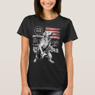 250 Jahre Flagge Labrador spielt Gitarre - Lustig T-Shirt