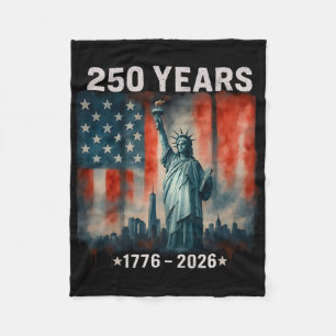 250 Jahre Flagge Statue Of Liberty 1776-2026 250. Fleecedecke