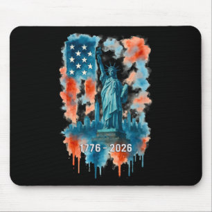 250 Jahre Flagge Statue Of Liberty 1776-2026 250.  Mousepad
