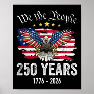 250 Jahre Freiheit 1776 2026 Patriotischer Ld Adle Poster