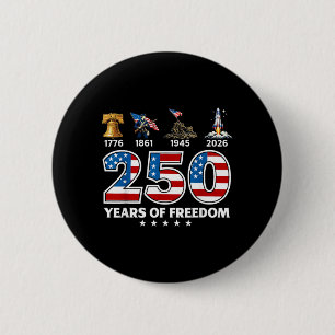 250 Jahre Freiheit 1776 2026 USA Freiheitsgeschich Button