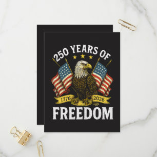 250 Jahre Freiheit 1776 2026 Weißkopfseeadler Einladungspostkarte
