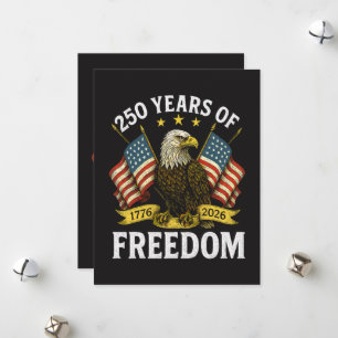 250 Jahre Freiheit 1776 2026 Weißkopfseeadler Feiertagskarte