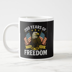 250 Jahre Freiheit 1776 2026 Weißkopfseeadler Jumbo-Tasse