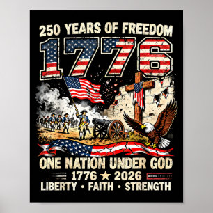 250 Jahre Freiheit 1776 eine Nation unter Gott USA Poster