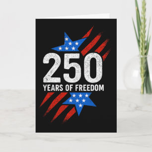 250 Jahre Freiheit Amerikanische Flagge 250. Gebur Karte