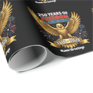 250 Jahre Freiheit & Feuerwerk Geschenkpapier