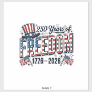 250 Jahre Freiheit Patrioti Shirt zum Jubiläum_1 Aufkleber