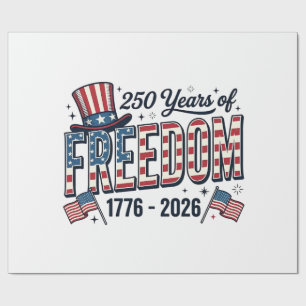 250 Jahre Freiheit Patriotic Jubiläums-Shirt_1 Geschenkpapier