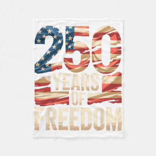 250 Jahre Freiheit Patriotische USA Amerikanische Fleecedecke
