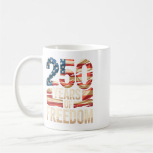250 Jahre Freiheit Patriotische USA Amerikanische Kaffeetasse