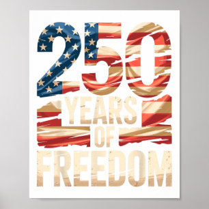 250 Jahre Freiheit Patriotische USA Amerikanische Poster