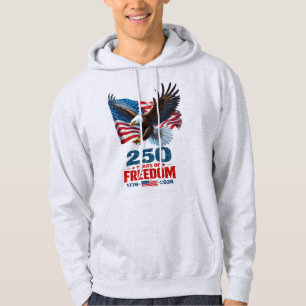 250 Jahre Freiheit Patriotischer Adler Amerikanisc Hoodie