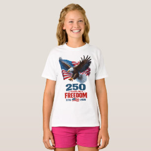 250 Jahre Freiheit Patriotischer Adler Amerikanisc T-Shirt