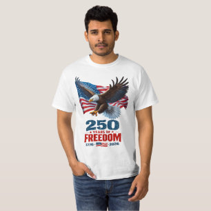 250 Jahre Freiheit Patriotischer Adler Amerikanisc T-Shirt