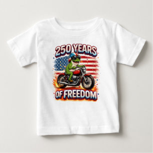 250 Jahre Freiheit Patriotischer Frosch Biker USA Baby T-shirt
