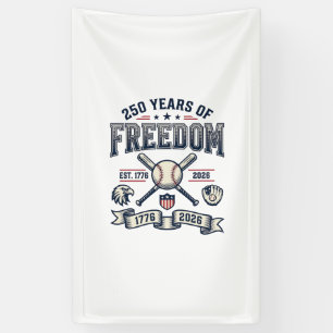 250 Jahre Freiheit Patriotisches Baseball-Design_1 Banner