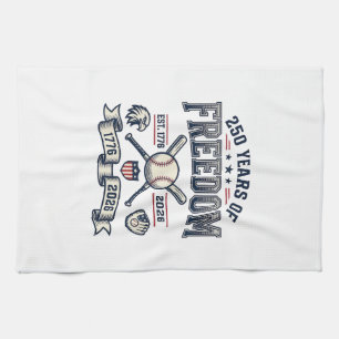 250 Jahre Freiheit Patriotisches Baseballdesign_1 Geschirrtuch