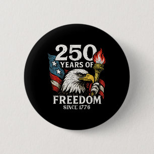 250 Jahre Freiheit USA Bald Adler Amerika Flagge 4 Button