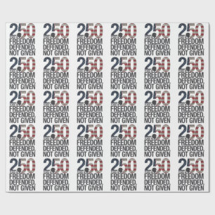 250 Jahre Freiheit Verteidigt Nicht Geschenkt Vete Geschenkpapier