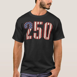 250 Jahre Freiheit Vintage USA Patriotisch 250 D T-Shirt