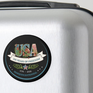 250 Jahre Freiheits-Elegante Patriotische Botanik  Magnet