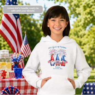 250 Jahre Freiheits-Patriotische Gnome Kinder Hoodie