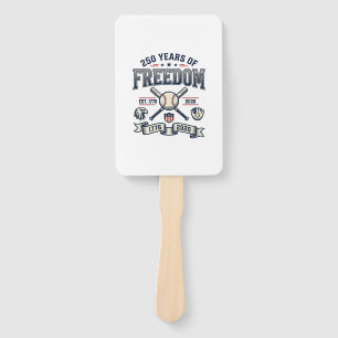 250 Jahre Freiheits-Patriotisches Baseball-Design_ Fächer