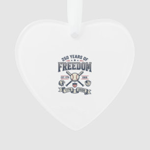 250 Jahre Freiheits-Patriotisches Baseball-Design_ Ornament