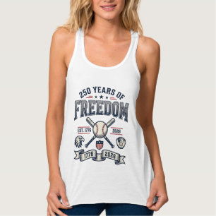 250 Jahre Freiheits-Patriotisches Baseball-Design_ Tank Top