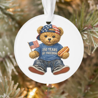 250 Jahre Freiheits-Teddybär  Ornament