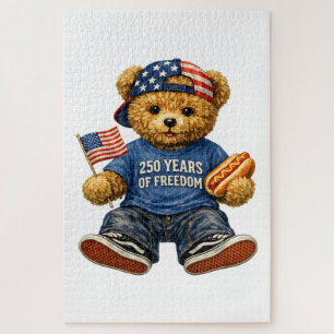 250 Jahre Freiheits-Teddybär Puzzle