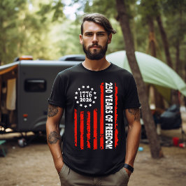 250 Jahre Freiheits- Vertikalflagge der USA Tri-Blend Shirt
