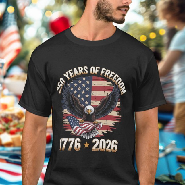 250 Jahre Freiheitsadler 1776 2026 Feier T-Shirt (Von Creator hochgeladen)