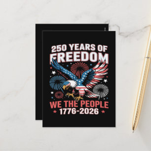 250 Jahre Freiheitsadler 250. Jahrestag USA Feiertagspostkarte