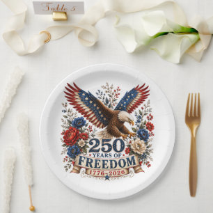 250 Jahre Freiheitsadler 250. Jahrestag USA Pappteller
