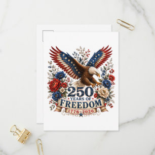 250 Jahre Freiheitsadler 250. Jubiläum USA Einladungspostkarte
