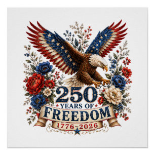 250 Jahre Freiheitsadler 250. Jubiläum USA Poster