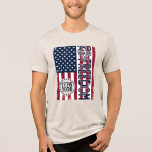250 Jahre Freiheitsjubiläum Semiquincentennial Kun Tri-Blend Shirt