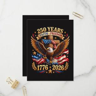 250 Jahre Glaube Freiheit Adler Patriotisch Einladungspostkarte